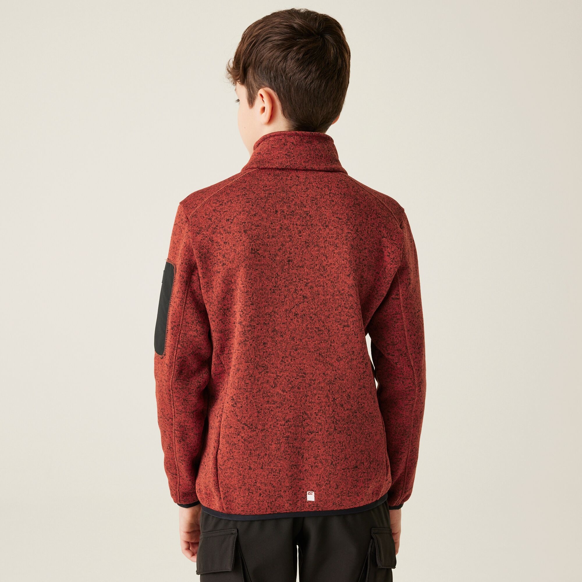 Kids' Newhill Full Zip Fleece | Red Ochre Black