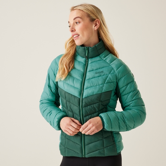 Women's Dalent Quilted Jacket | Dusty Green Rain Forest Green