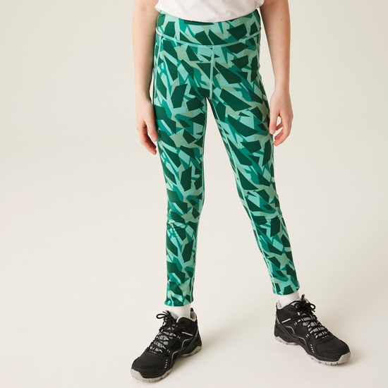 Kids' Barlia Winter Leggings | Dusty Green Abstract Camo