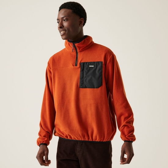 Men's Frankie Half Zip Fleece | Red Ochre