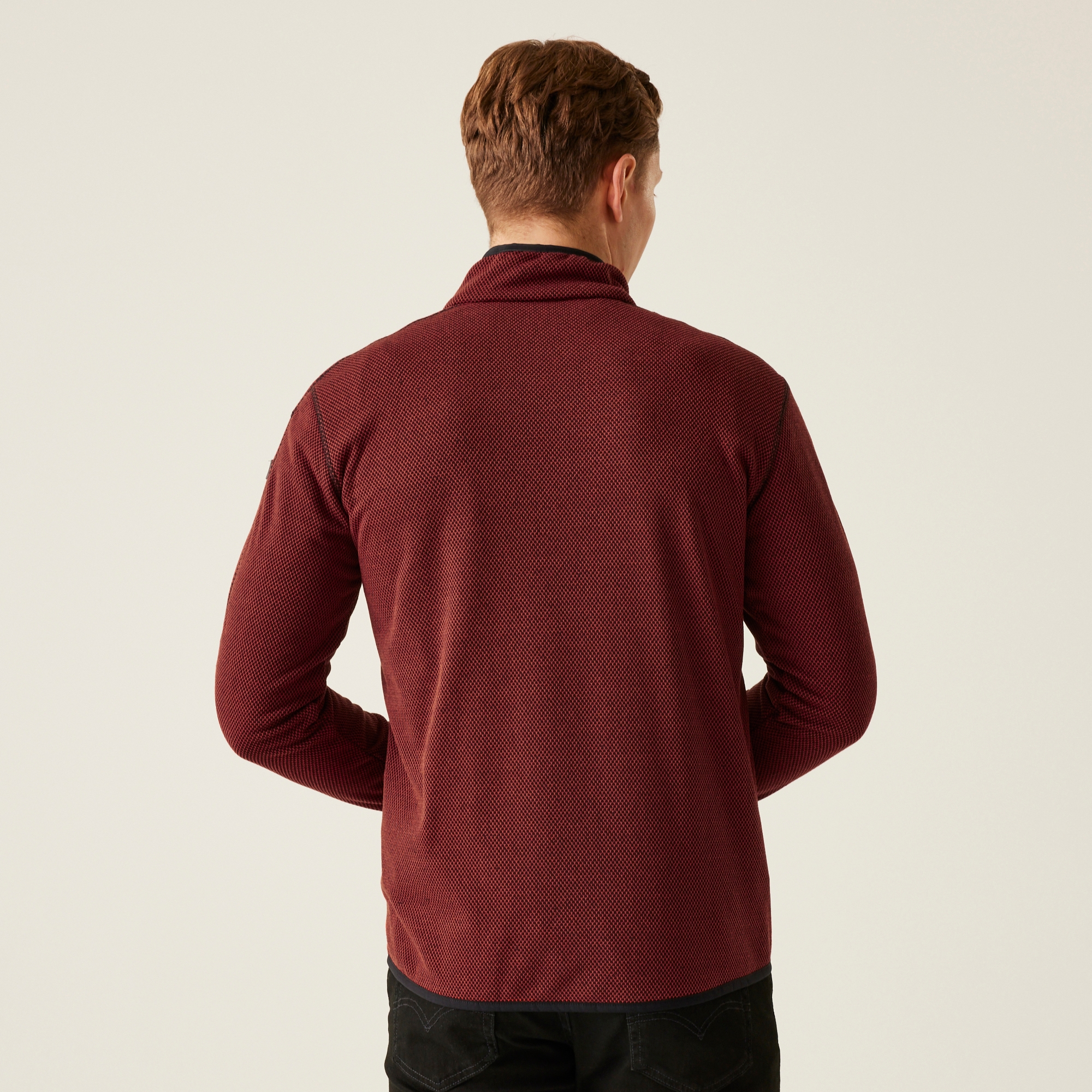 Men's Kitom Full Zip Fleece | Red Ochre Marl