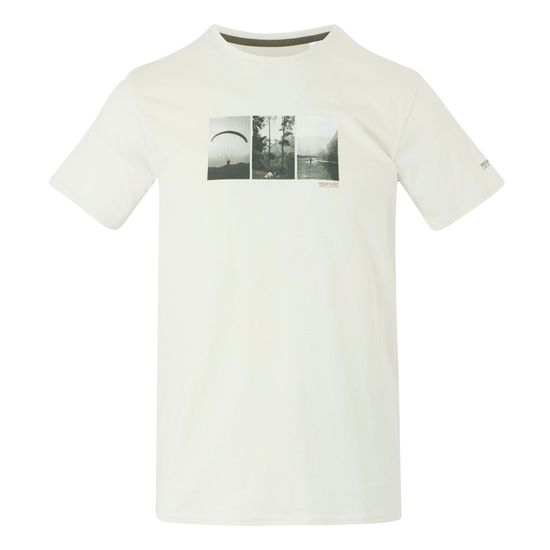 Men's Breezed V T-Shirt | Stone White