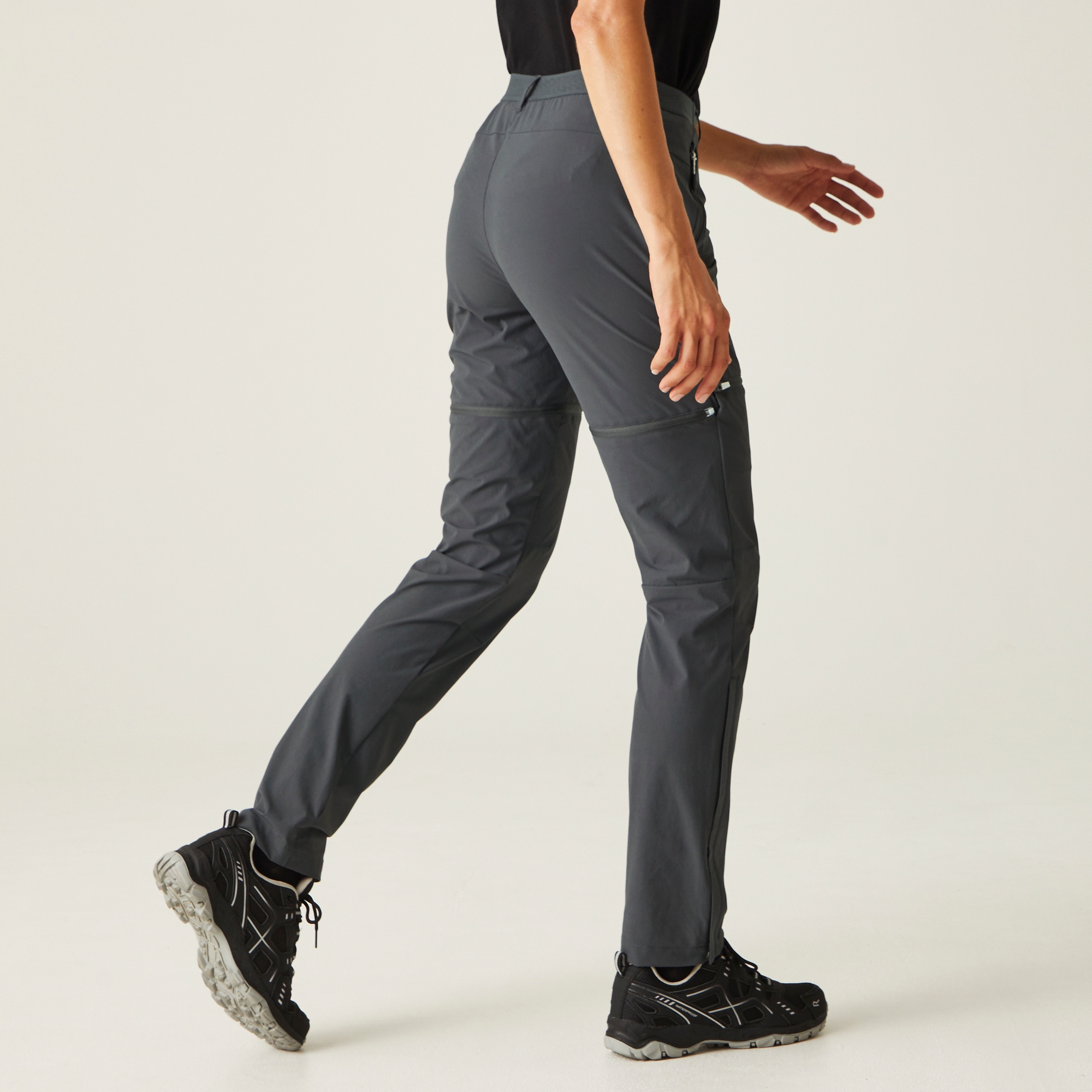 Women's Mountain Zip Off Walking Trousers | Seal Grey