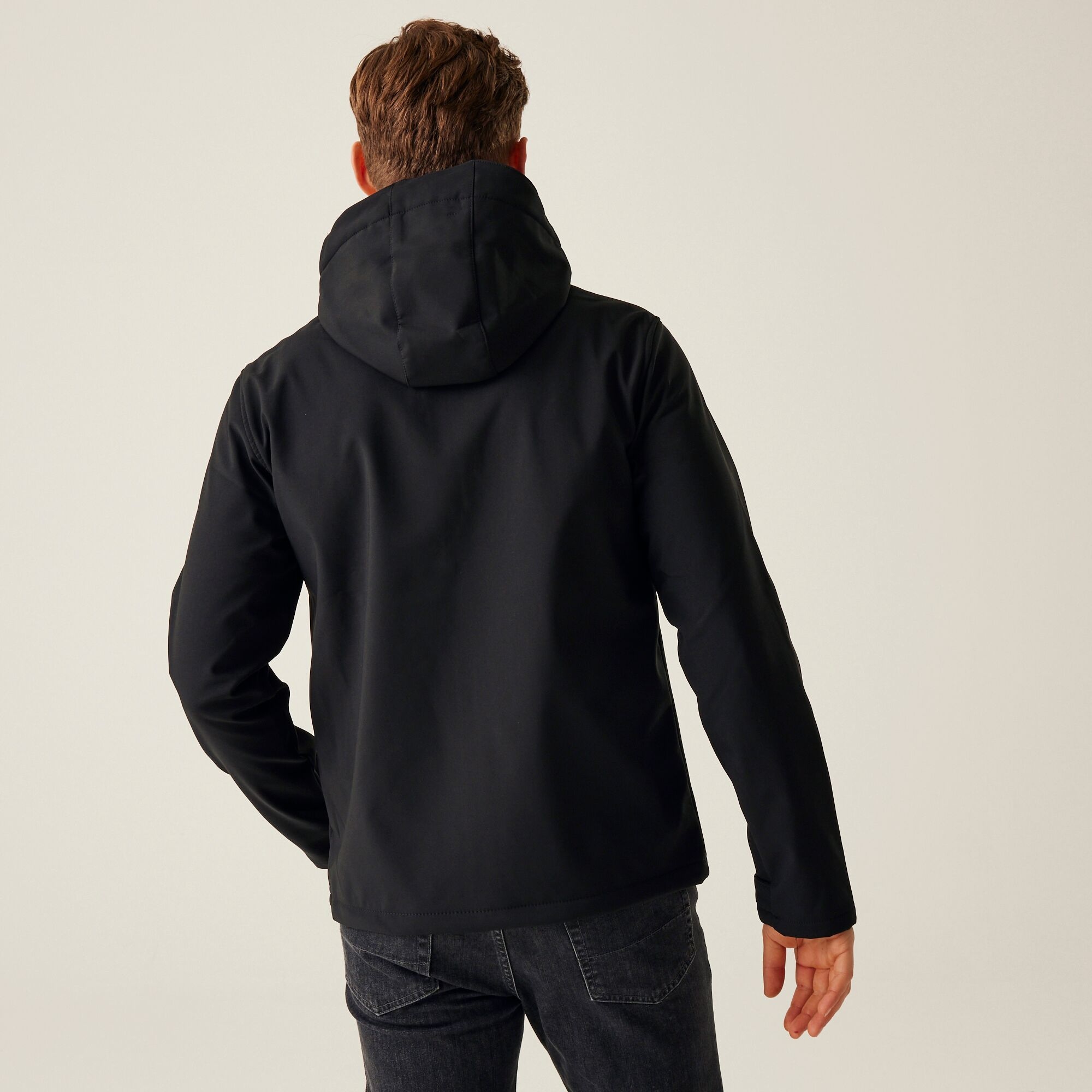 Men's Venturer 3 Layer Printable Hooded Softshell Jacket | Black