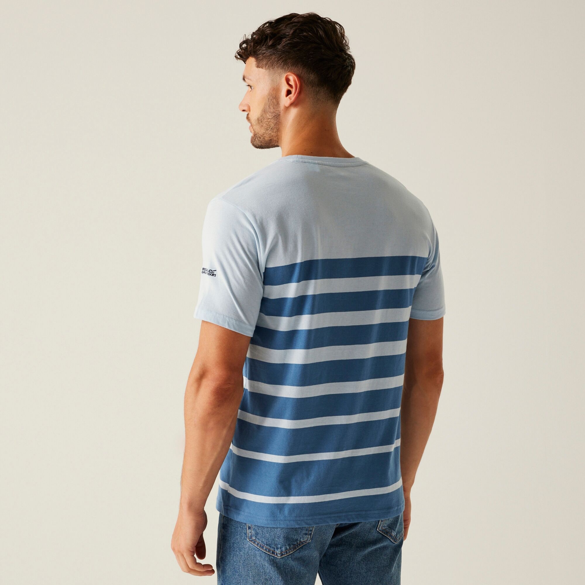Men's Shorebay III Striped T-Shirt | Skyway Coronet Blue Stripe