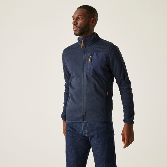 Men's Kitom Full Zip Fleece | Navy Marl