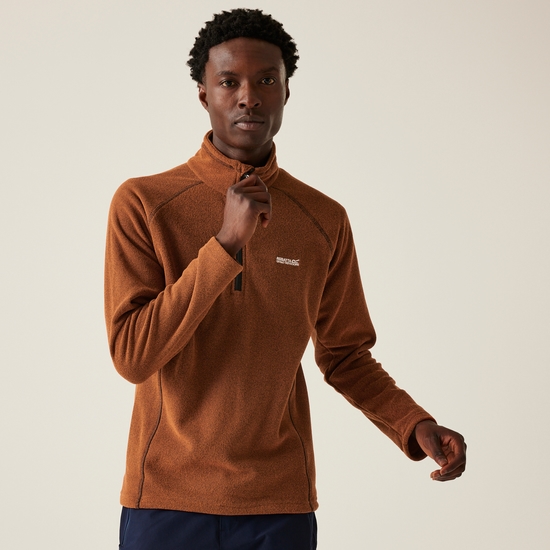 Men's Kenger Half Zip Midweight Fleece | Burnt Copper