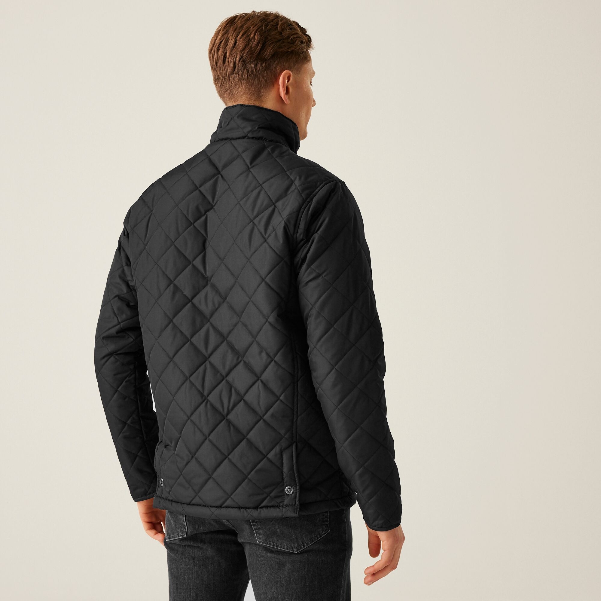 Men's Diamond Insulated Quilted Jacket | Black