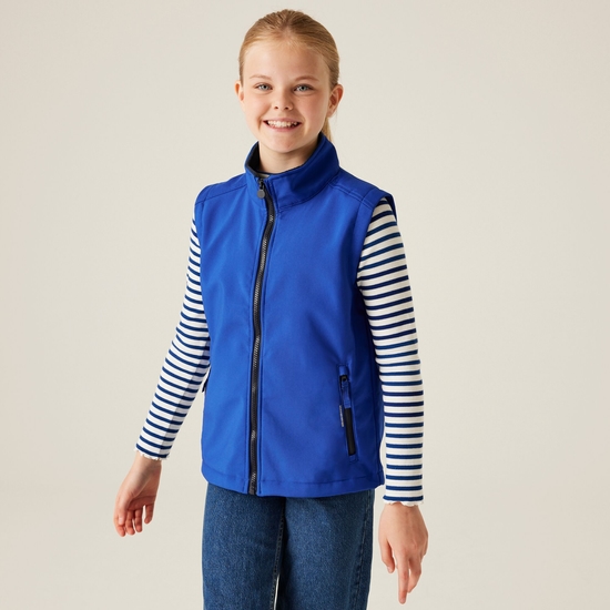 Kids' Ablaze Softshell Bodywarmer | New Royal/Navy