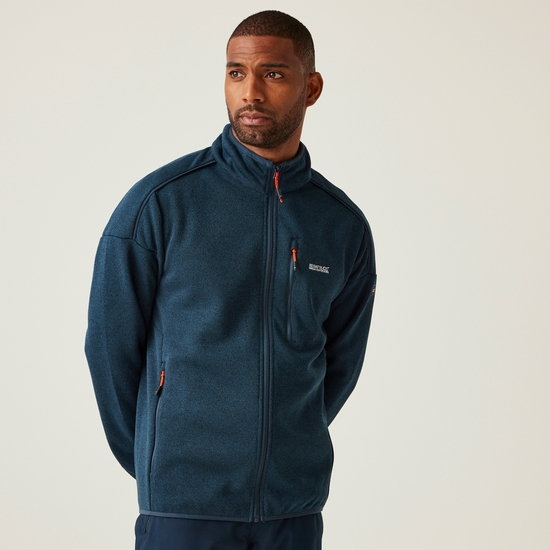 Men's Kames Full Zip Fleece | Moonlight Denim Tangerine Tango