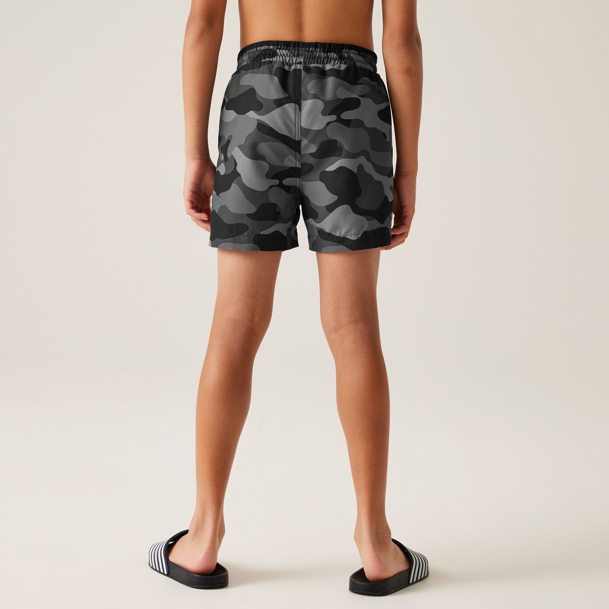 Kids' Skander III Swim Shorts | Grey Black Camo