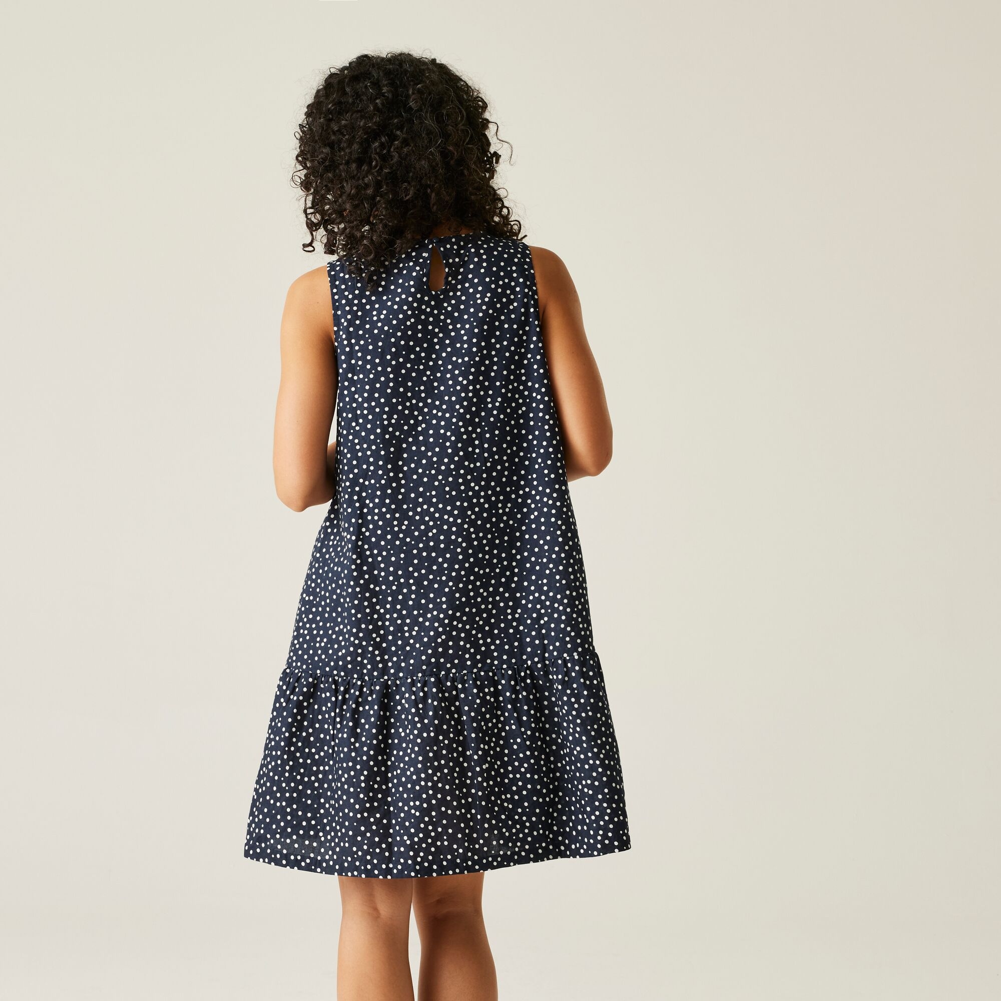 Women's Trisa Smock Dress | Navy White Micro Dot
