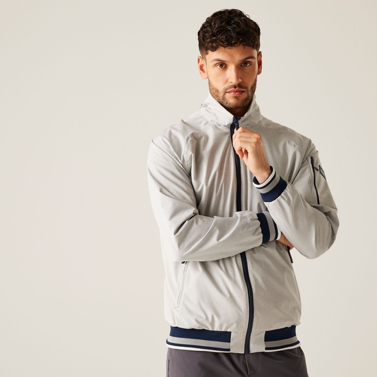 Men's Shorebay III Waterproof Jacket | Silver Grey Linear Stripe