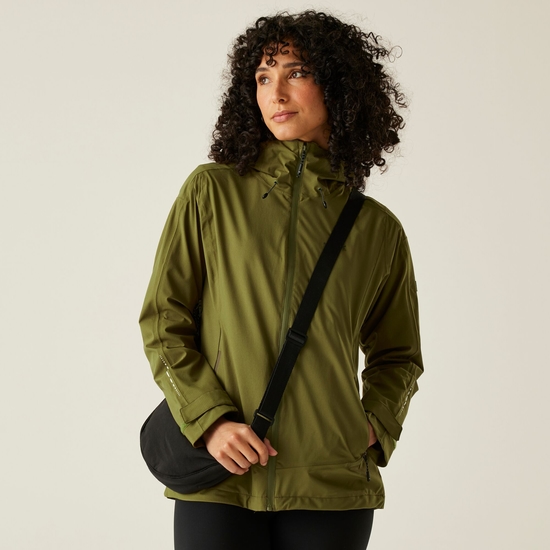 Women's Okara Waterproof Jacket | Nephrite Green Camo Green