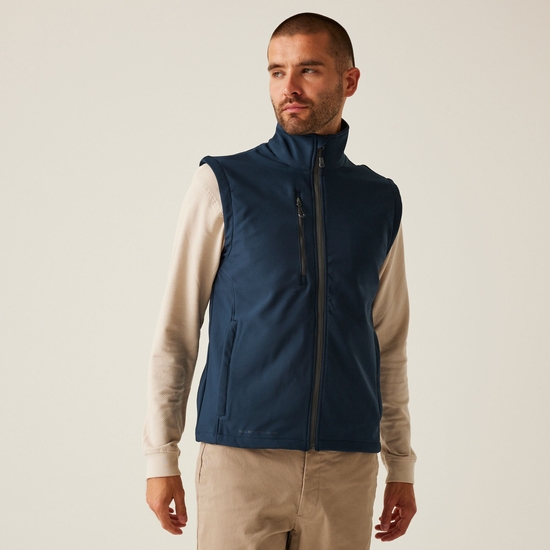 Men's Honestly Made Recycled Printable Softshell Bodywarmer | Navy