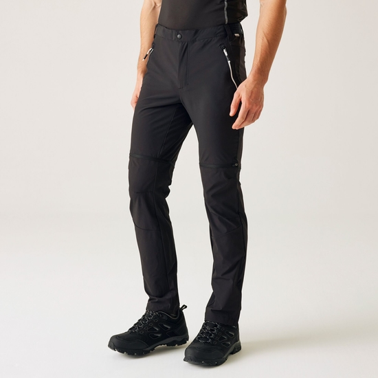 Men's Mountain Zip Off Walking Trousers | Black