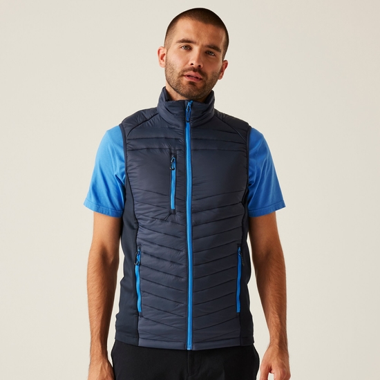 Men's Navigate Hybrid Bodywarmer | Navy French Blue