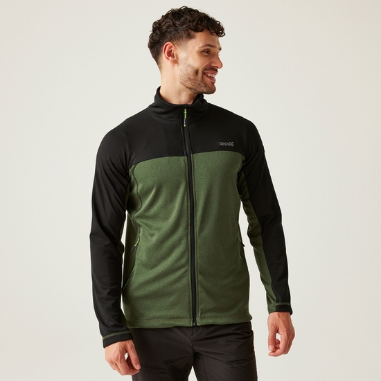 Men's Highton V Full Zip Fleece | Nephrite Green Black