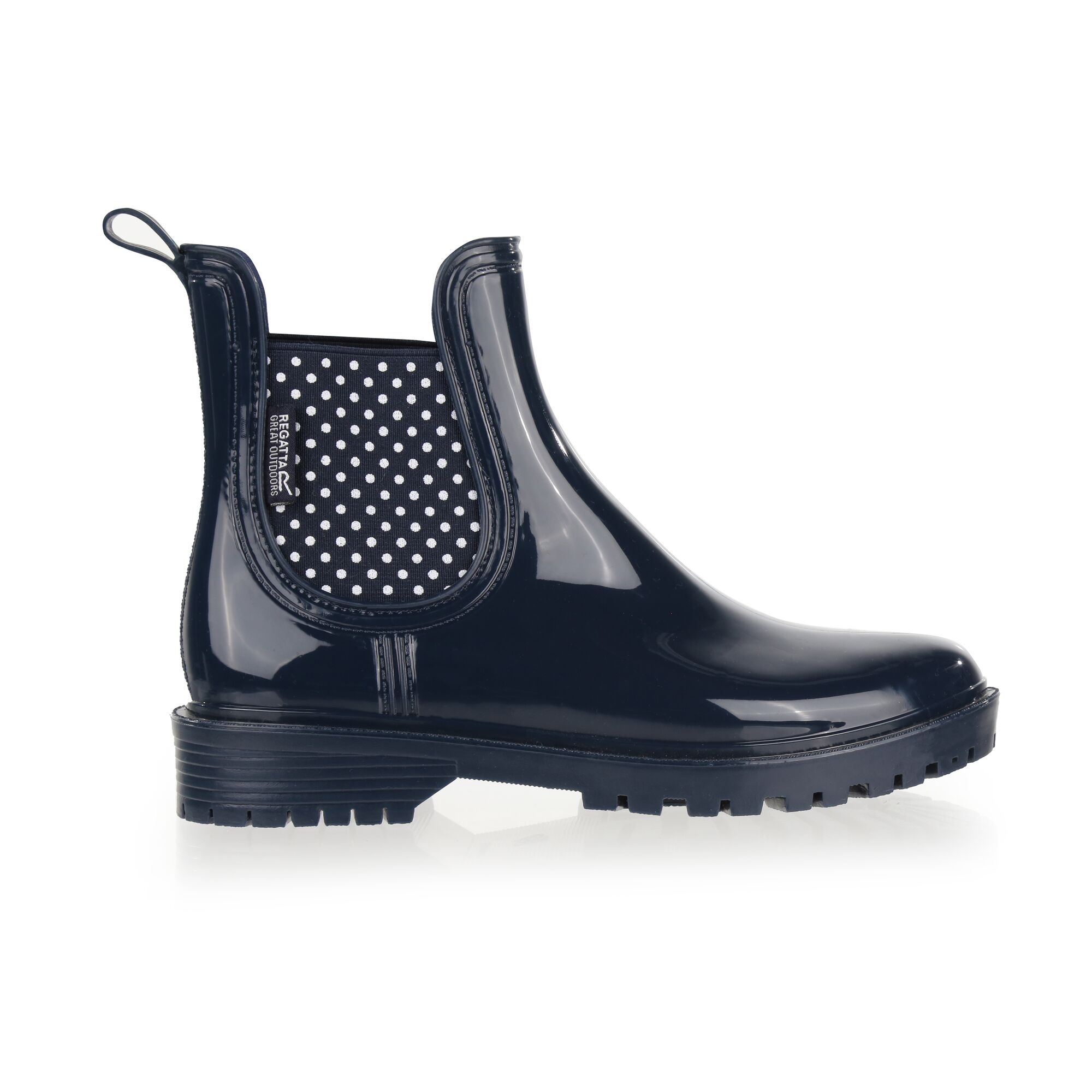 Lady Harriett II Ankle Wellies | Navy White Sand