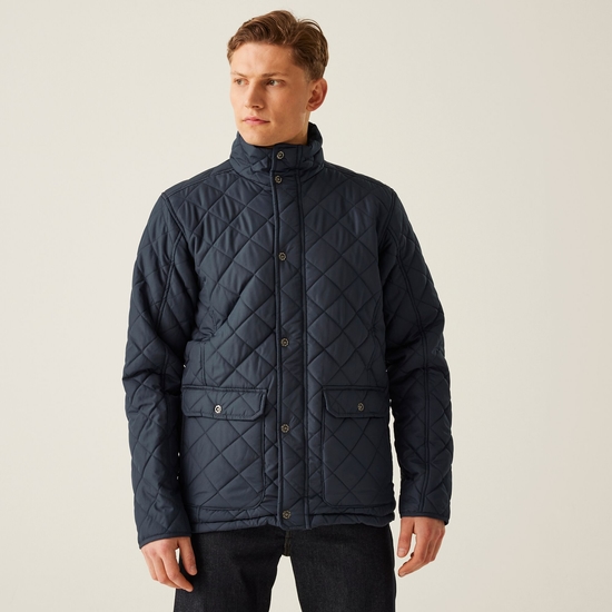 Men's Diamond Insulated Quilted Jacket | Navy