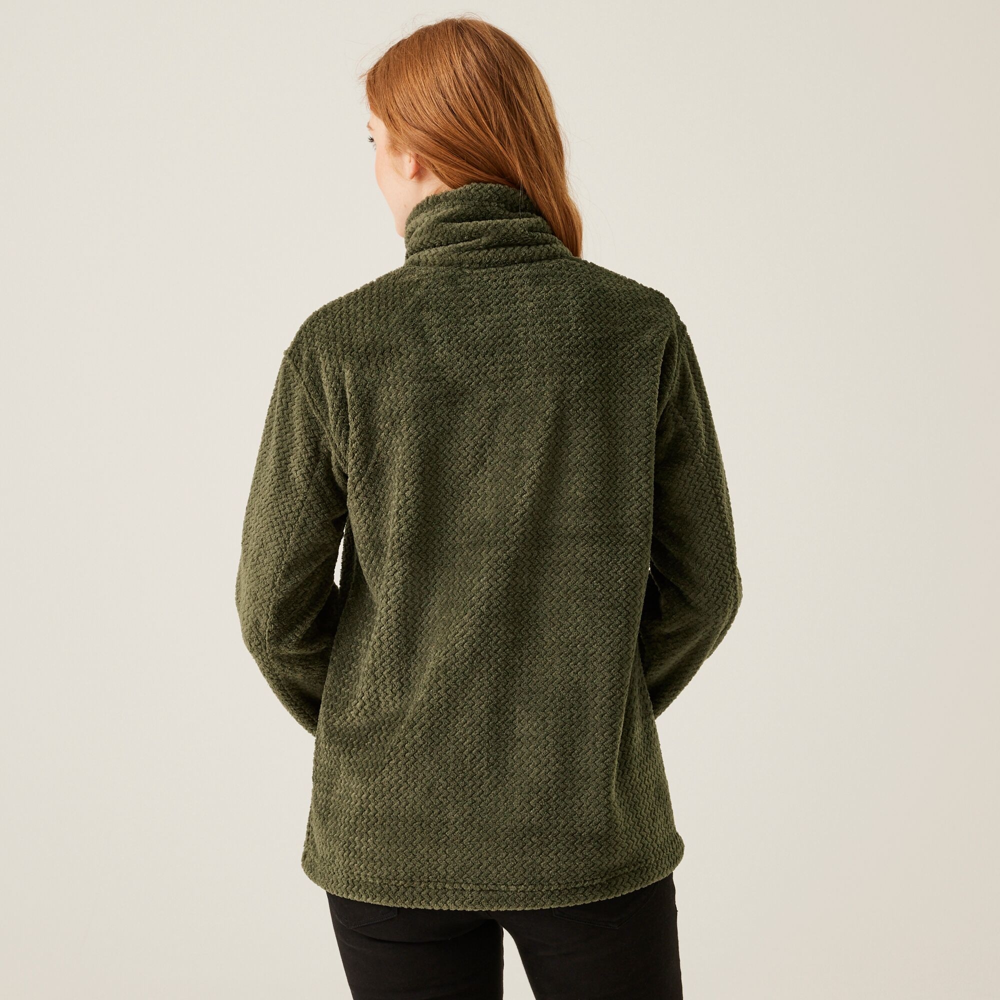 Women's Heidy Fluffy Full Zip Fleece | Dark Khaki