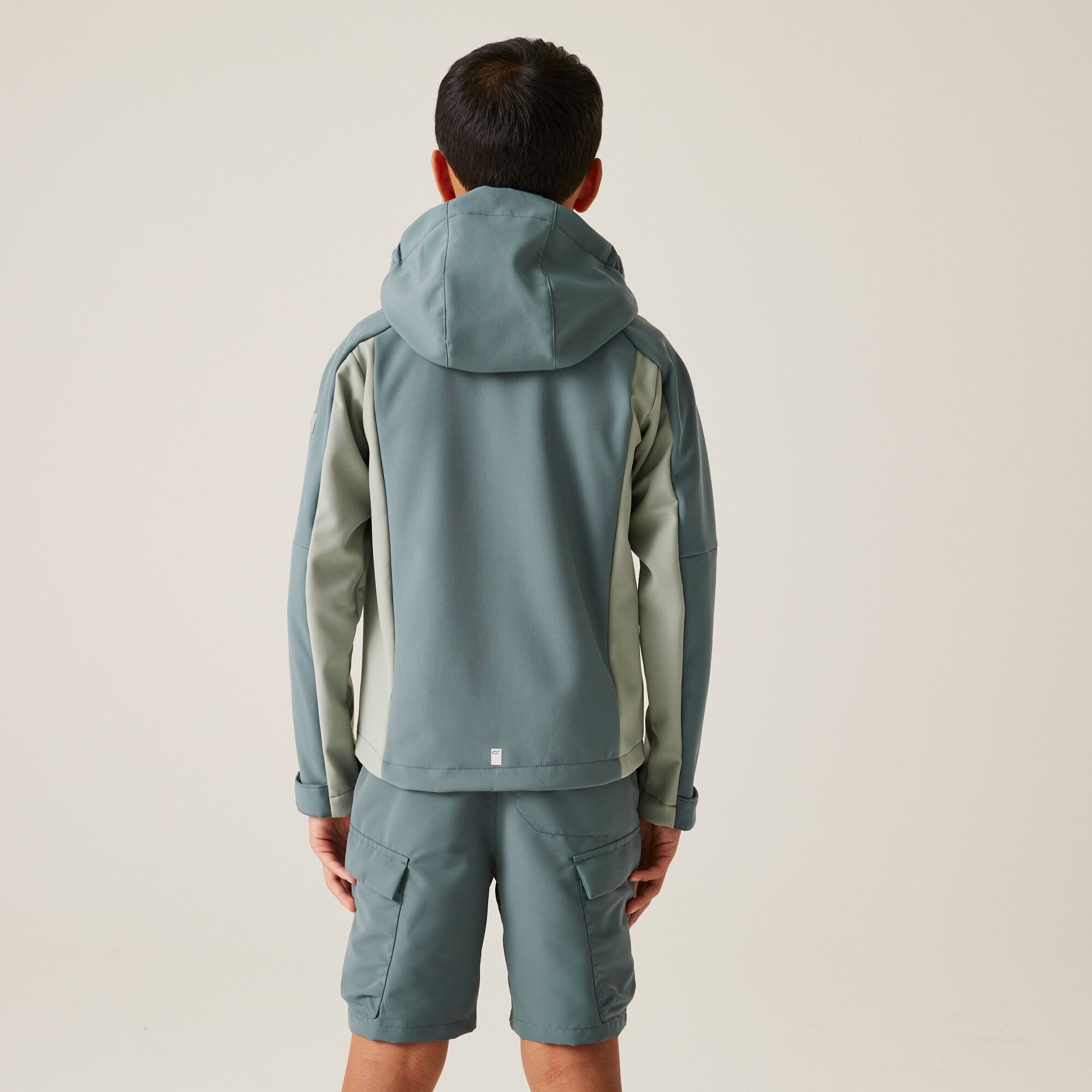Kids' Acidity VIII Softshell Jacket | Stormy Weather Glacier Bright Marigold