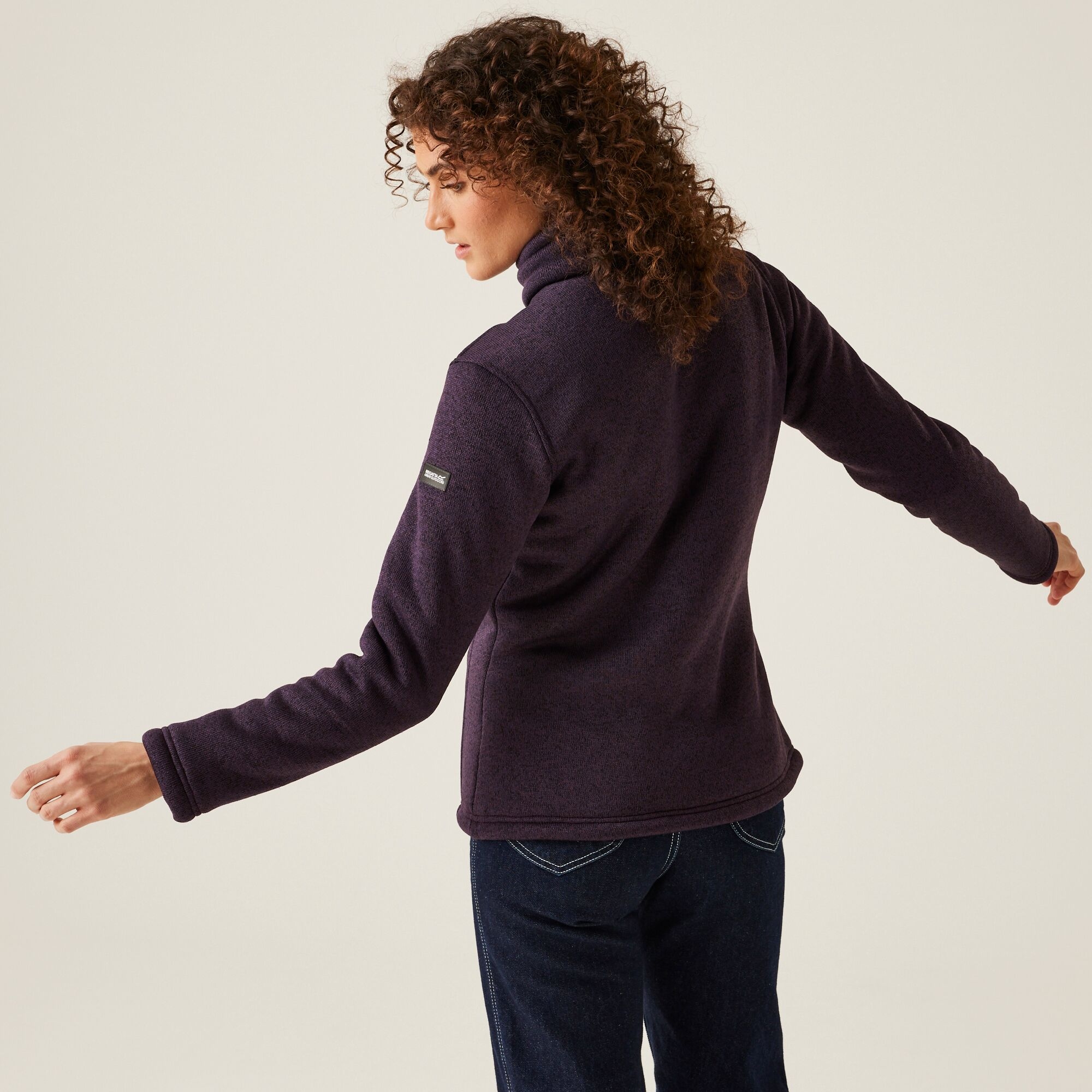 Women's Razia II Full Zip Bonded Fleece | Deep Plum Black