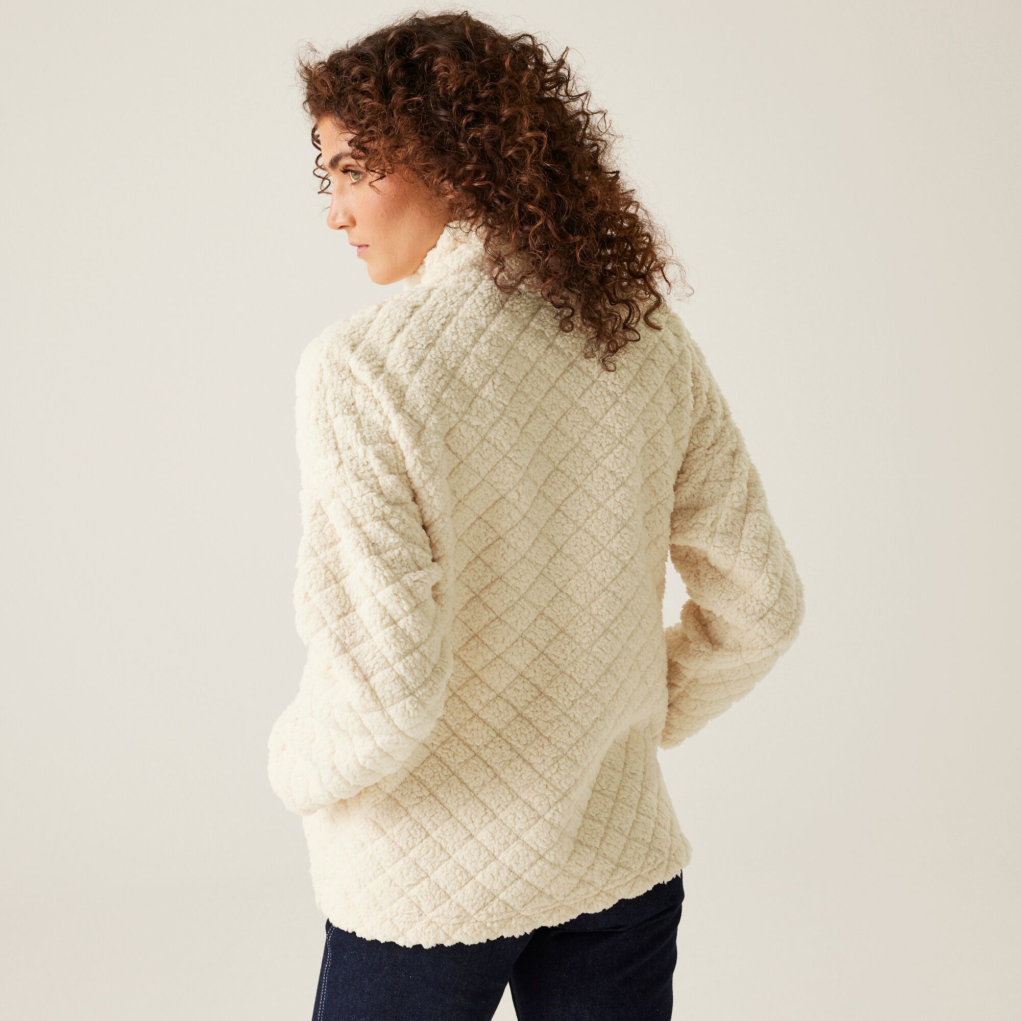 Women's Apphia Full Zip Fluffy Fleece | Light Vanilla