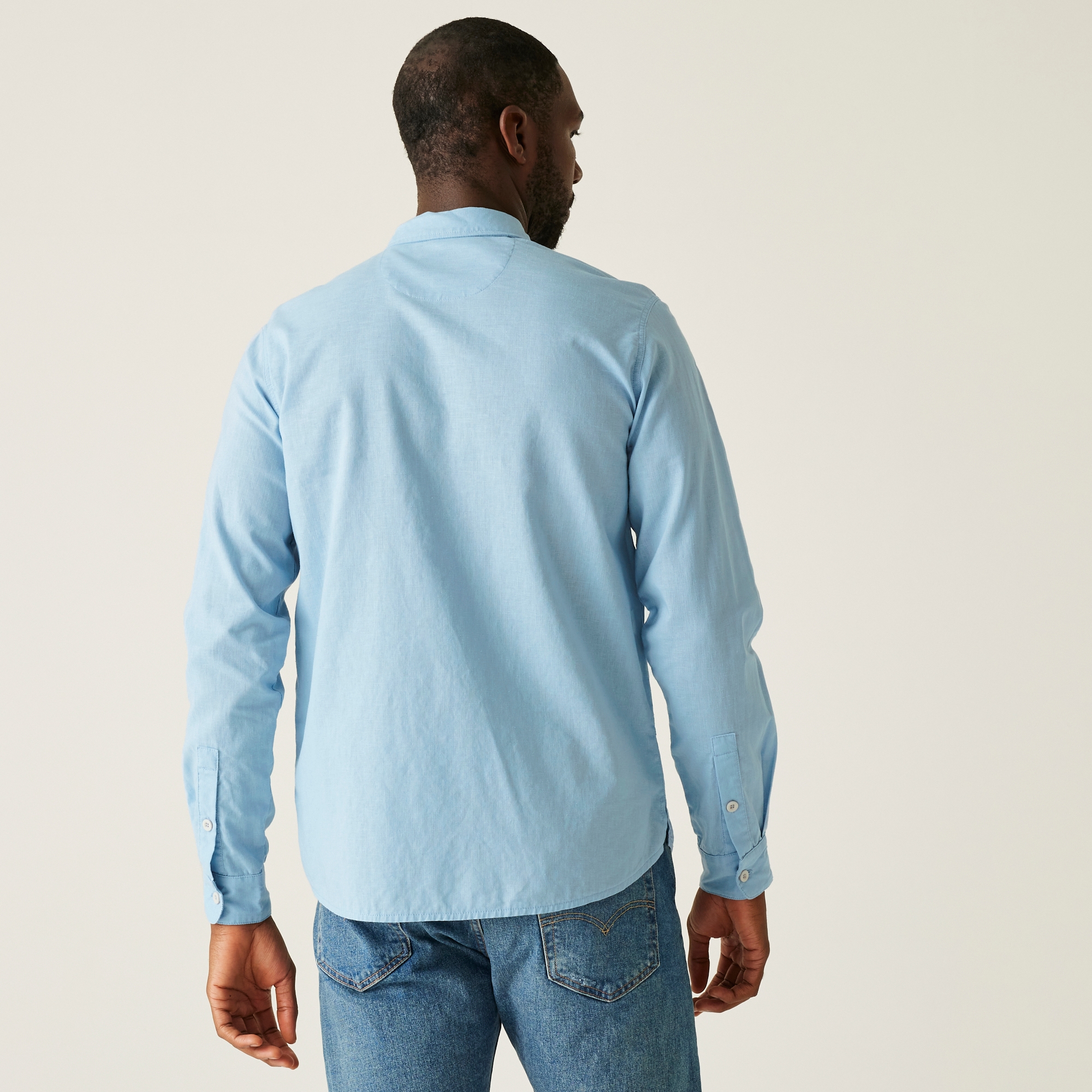 Men's Loran Long Sleeve Shirt | Chambray Blue