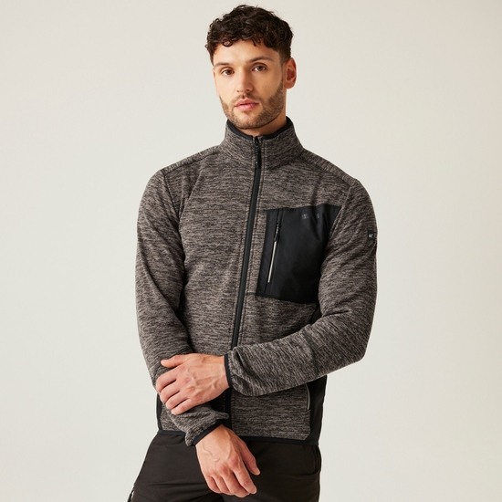 Men's Baslinn Full Zip Fleece | Treetop Marl Black