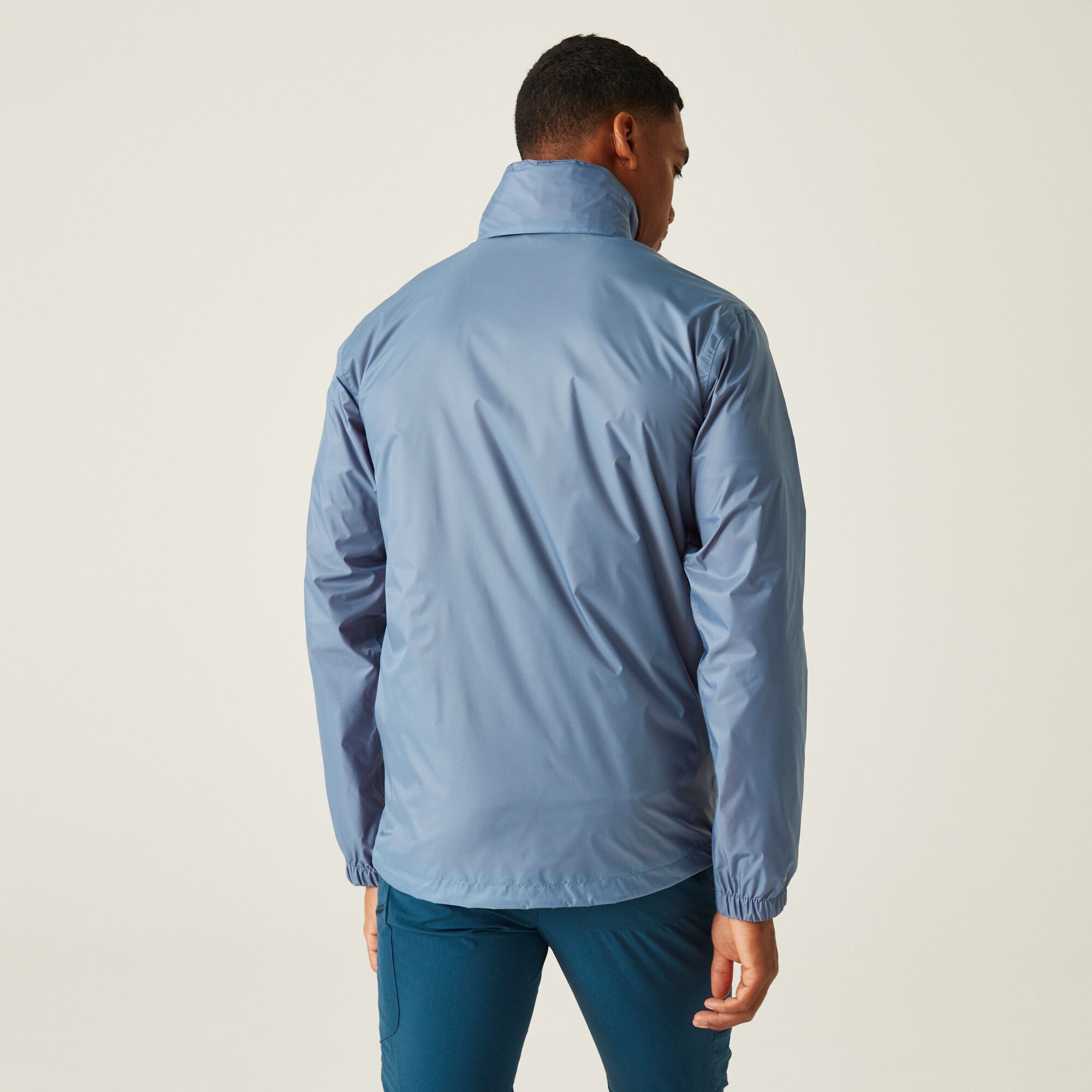 Men's Lyle IV Waterproof Packaway Jacket | Coronet Blue Danger Red