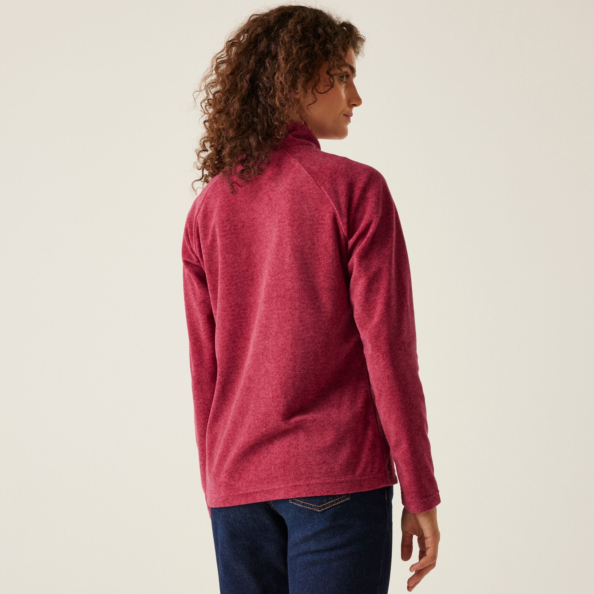 Women's Pimlo Half Zip Velour Fleece | Rumba Red