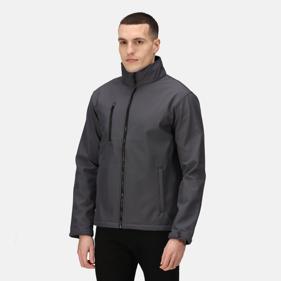 Men's Ablaze 3 Layer Softshell Jacket | Seal Grey Black