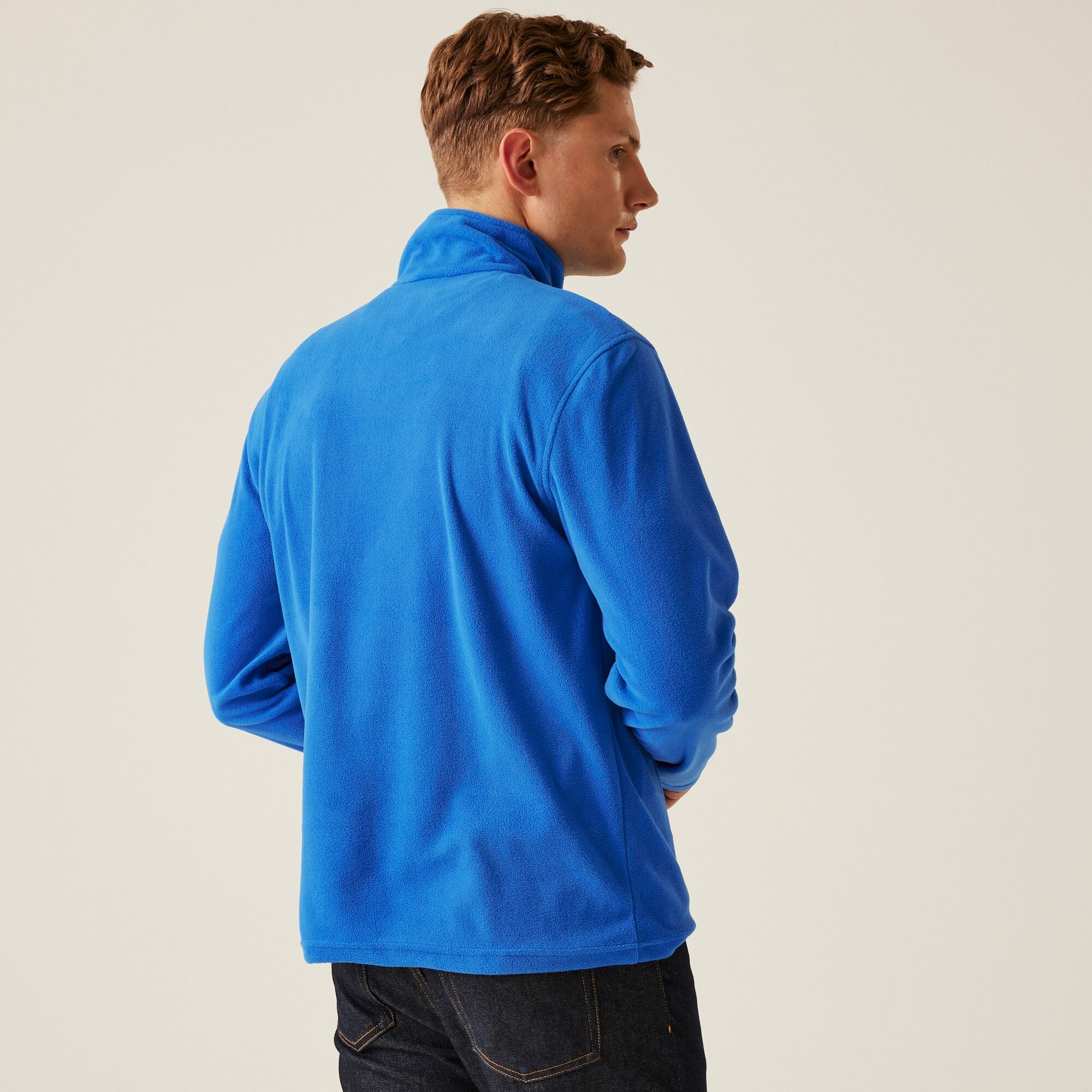 Men's Micro Lightweight Half Zip Fleece | Oxford Blue