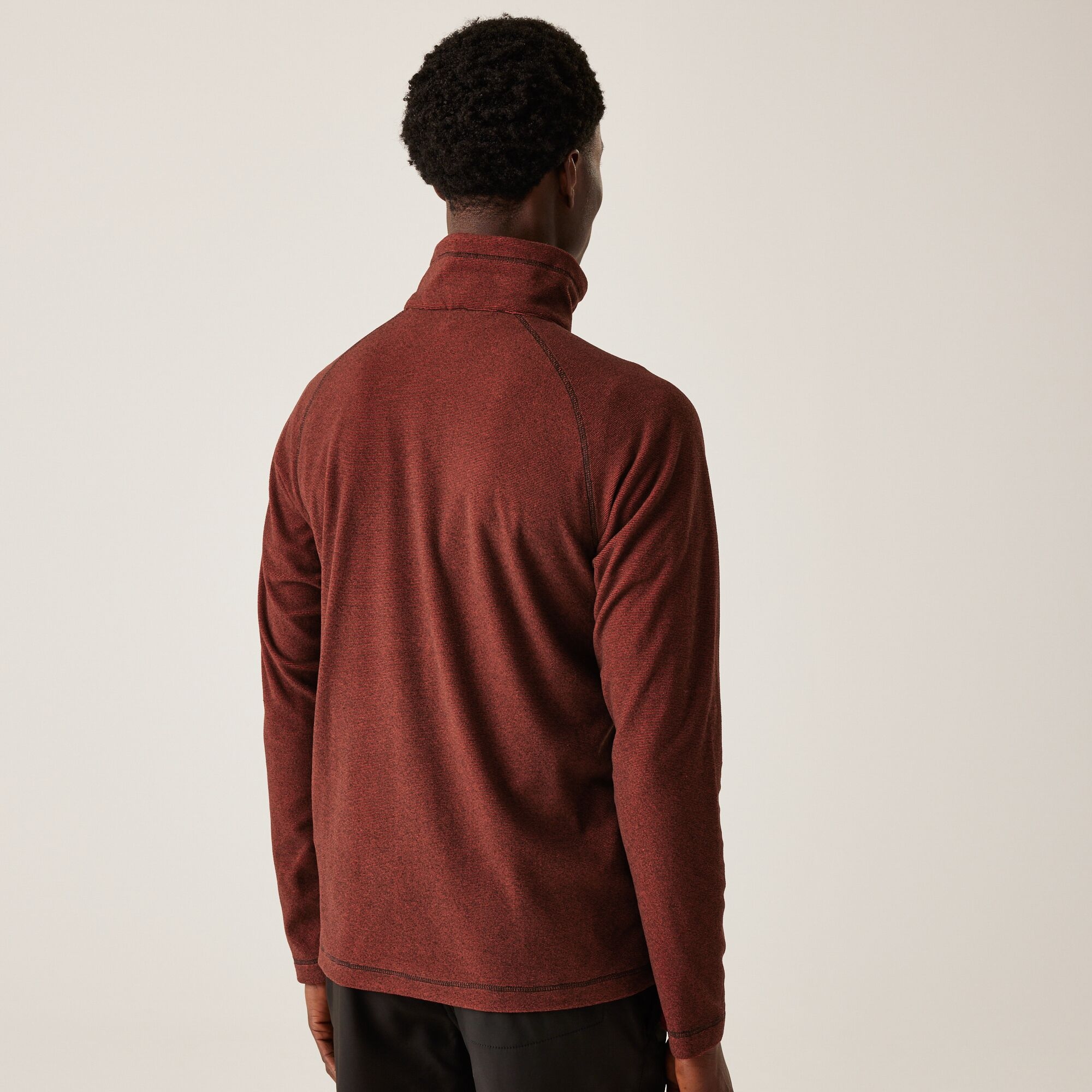 Men's Montes Lightweight Half Zip Fleece | Red Ochre Black