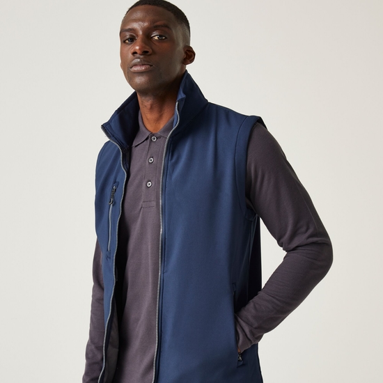 Men's Navigate 2 Layer Softshell Bodywarmer | Navy Seal Grey