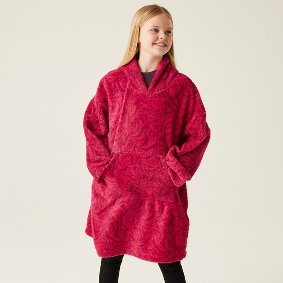 Kids' Cosy Poncho | Pink Potion Zebra