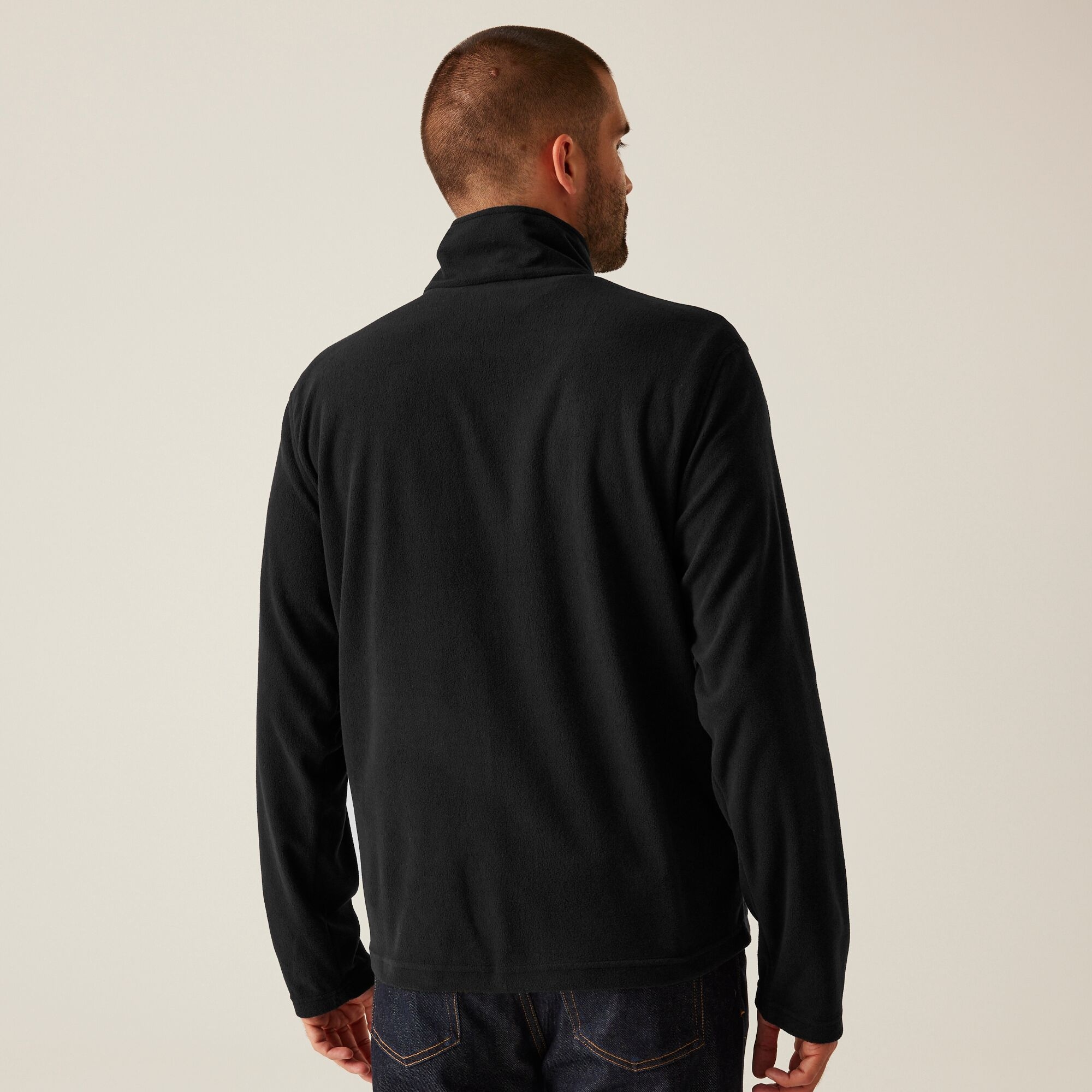 Men's Classic Full Zip Lightweight Microfleece | Black