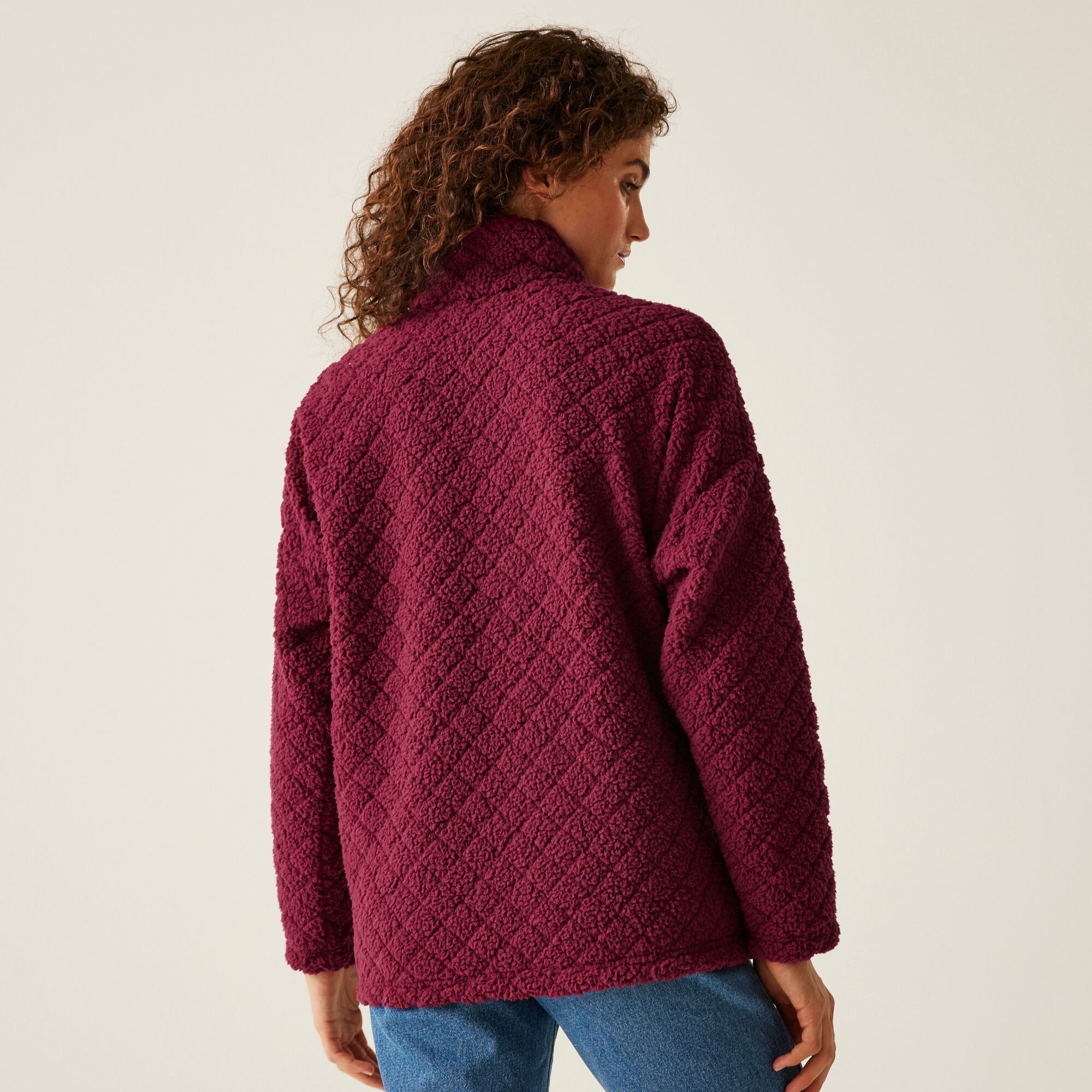 Women's Apphia Full Zip Fluffy Fleece | Rumba Red
