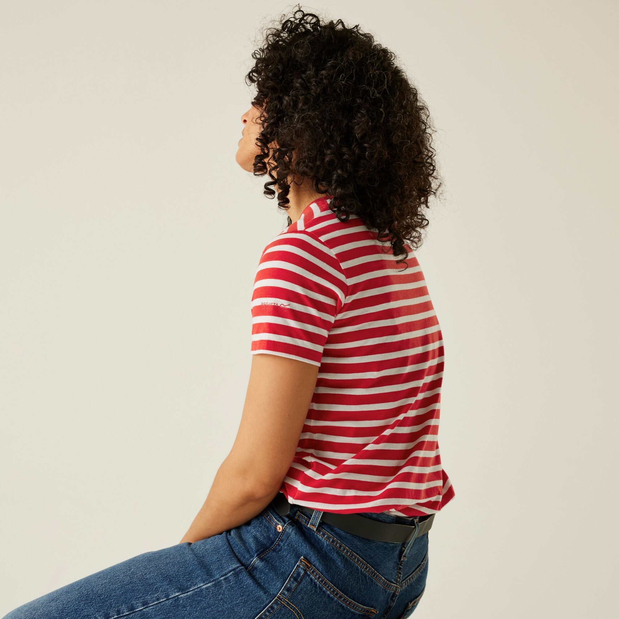 Women's Bayletta Short Sleeve T-Shirt | High Risk Red White Stripe