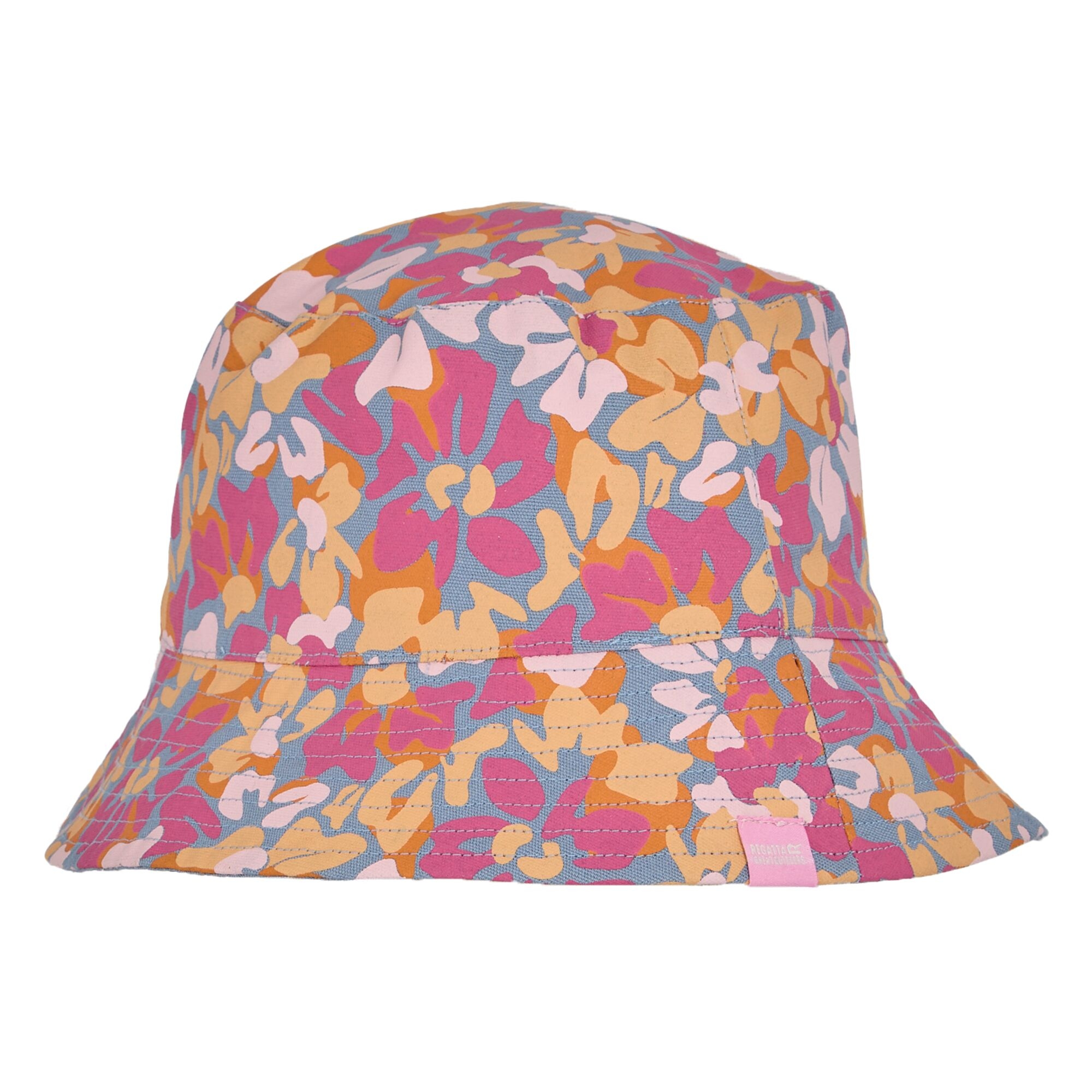 Women's Reversible Bucket Hat | Summer Floral Print Chambray Blue