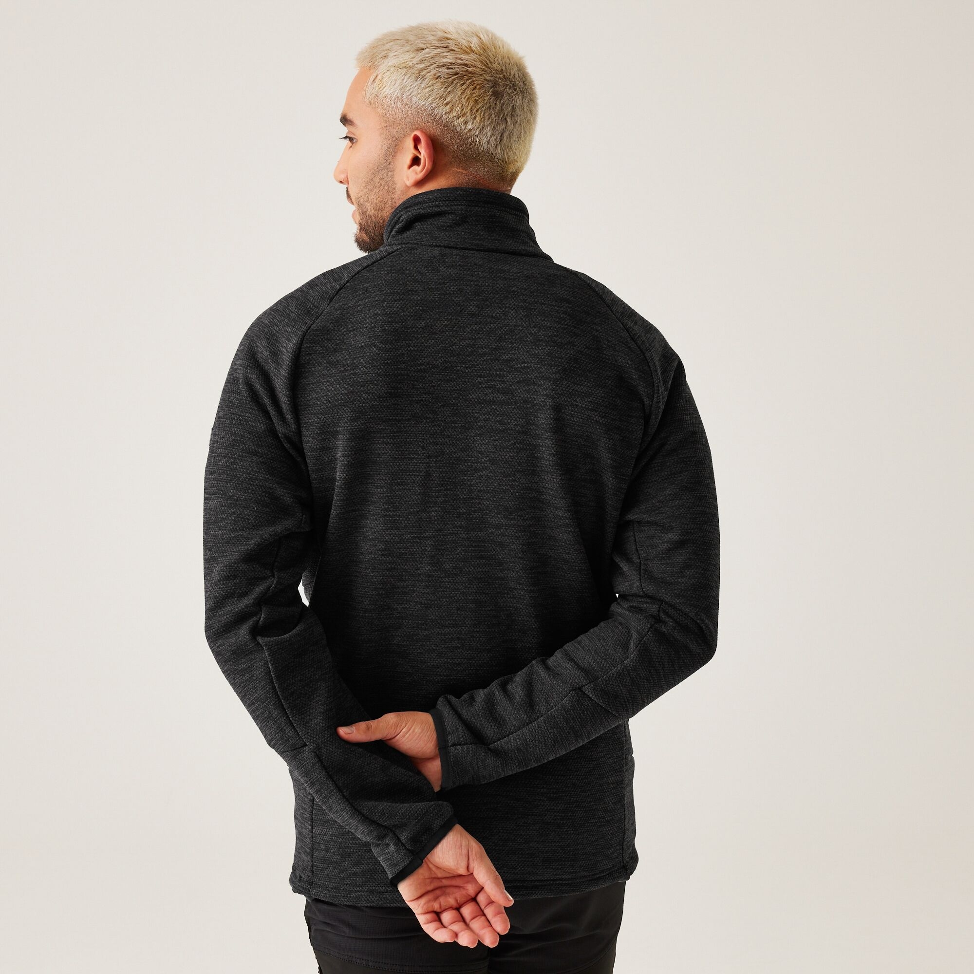 Men's Rivake Full Zip Fleece | Black Red Ochre