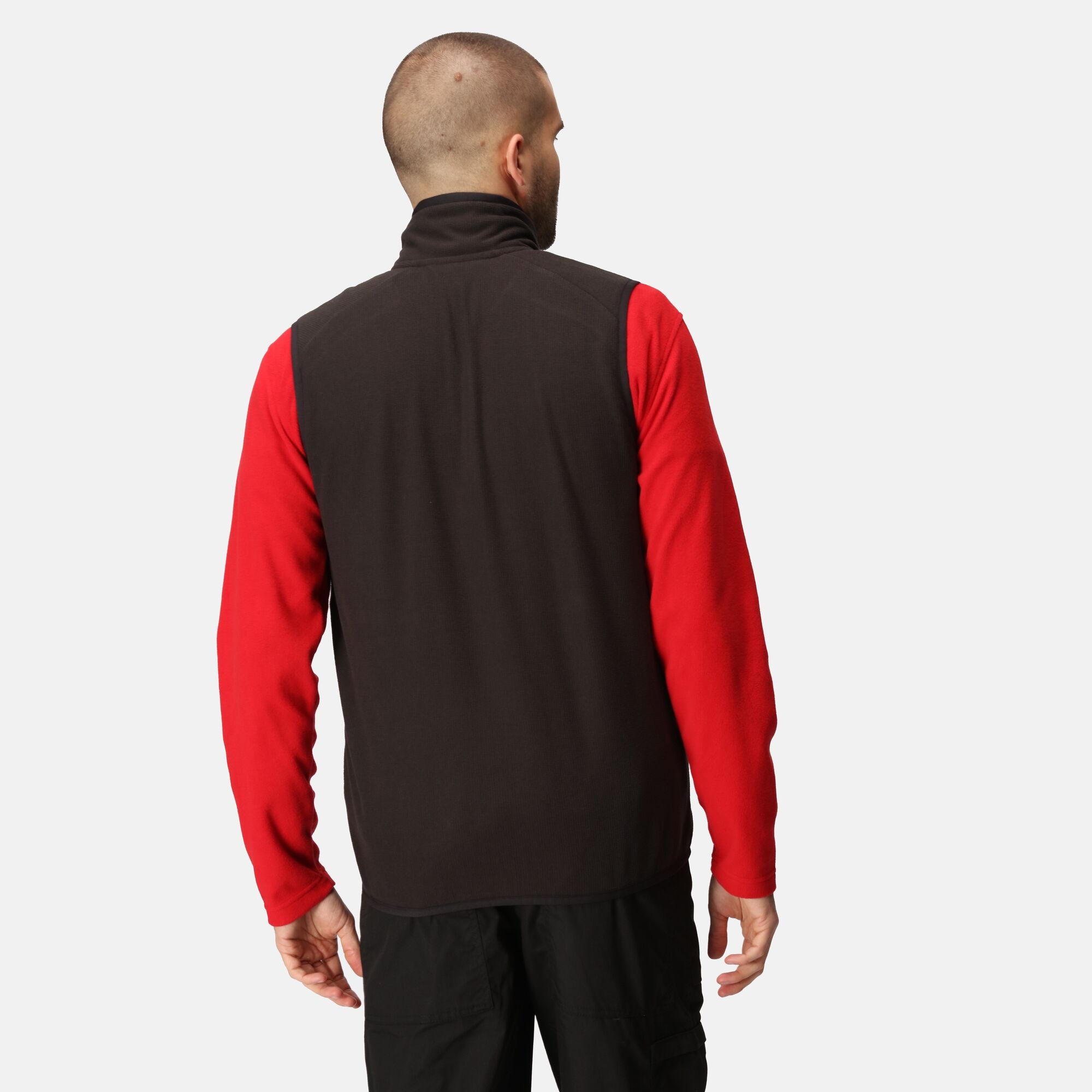 Men's Navigate Fleece Bodywarmer | Black Classic Red