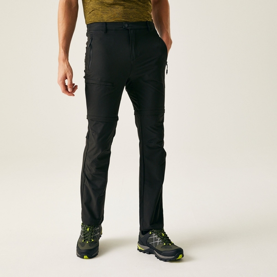 Men's Highton II Zip Off Walking Trousers | Black