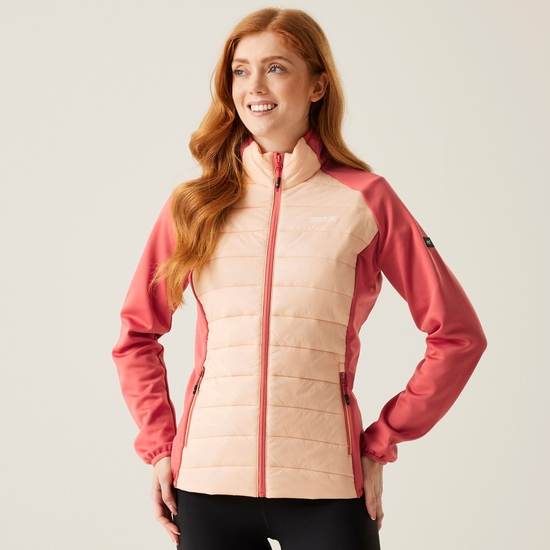Women's Clumber V Hybrid Jacket | Peach Parfait Mineral Red