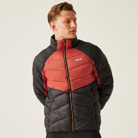 Men's Dalent Padded Jacket | Red Ochre Black