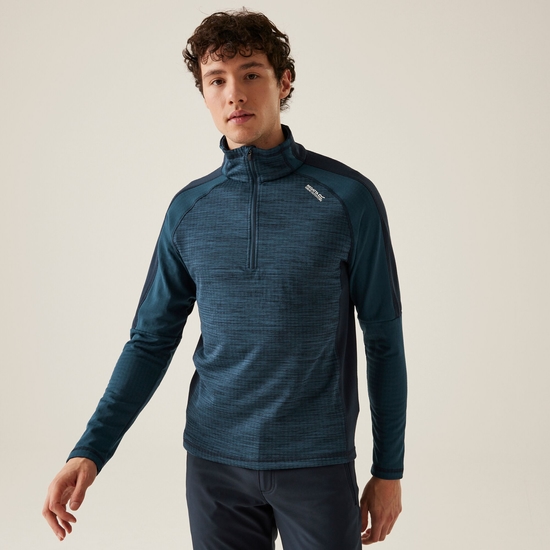Men's Hepley Half Zip Lightweight Fleece | Moonlight Denim Navy