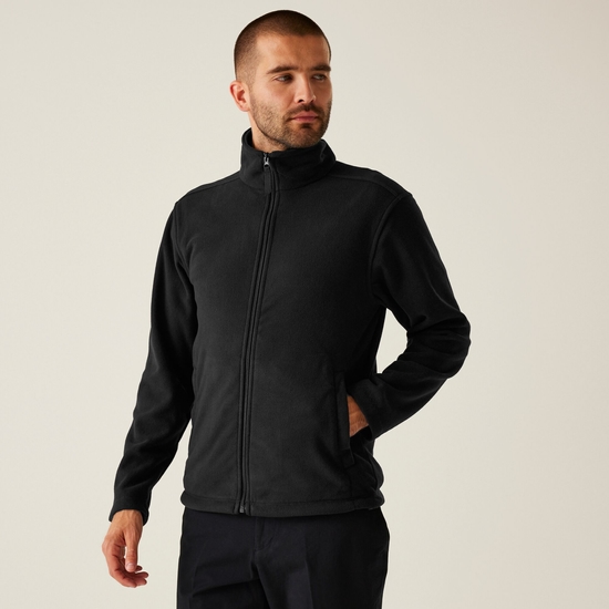 Men's Micro Lightweight Full Zip Fleece | Black