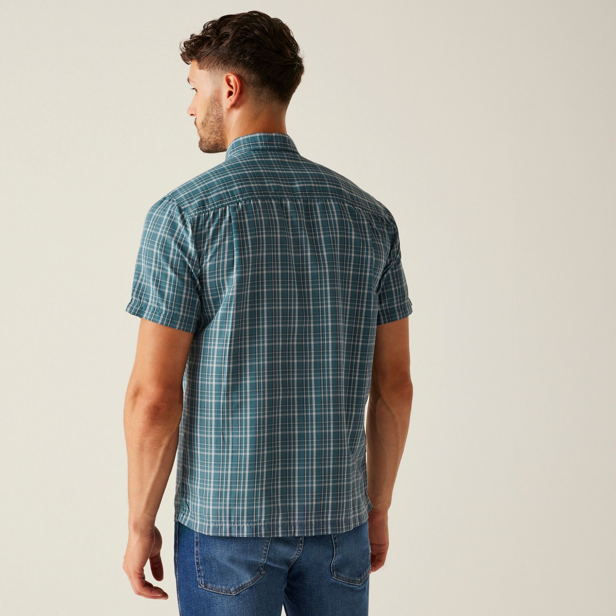 Men's Mindano IX Short Sleeve Shirt | Stormy Weather Iceberg Ash Check