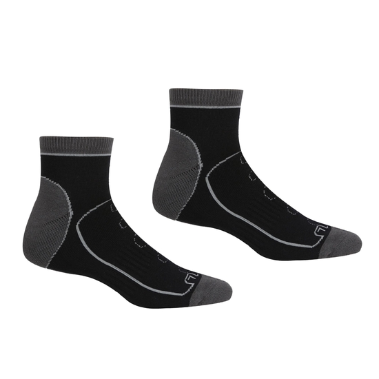 2 Pack Samaris Trail Sock | Black Dark Steel